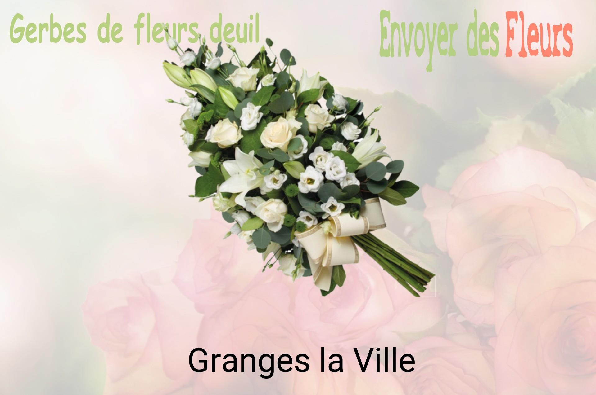 Gerbe de fleurs de deuil livrée à Granges-la-Ville